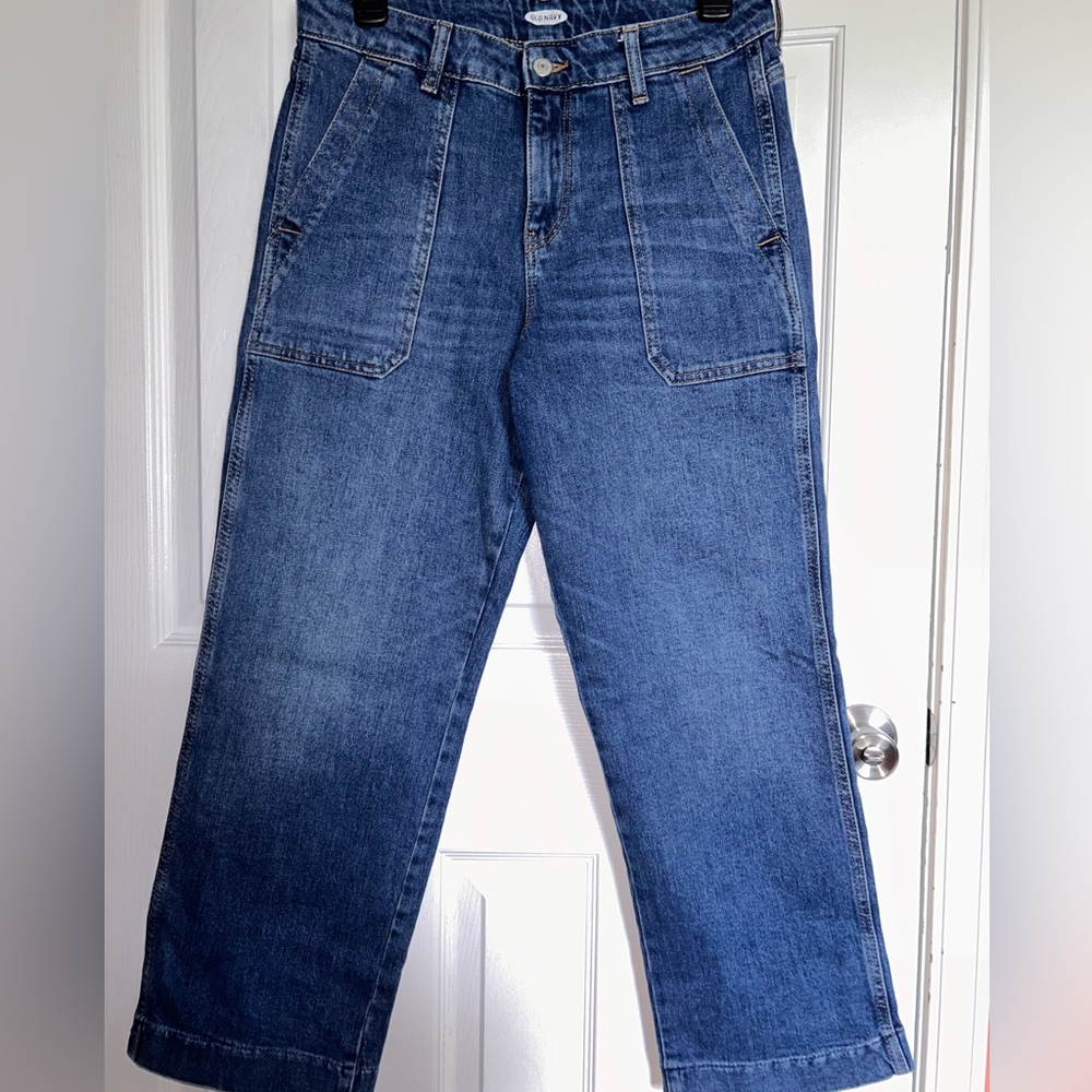 NWOT Cropped wide leg jeans